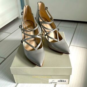 Marc Fisher Silver Strappy Heels